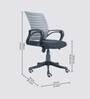 Hoise Breathable Mesh Ergonomic Chair In Grey Colour